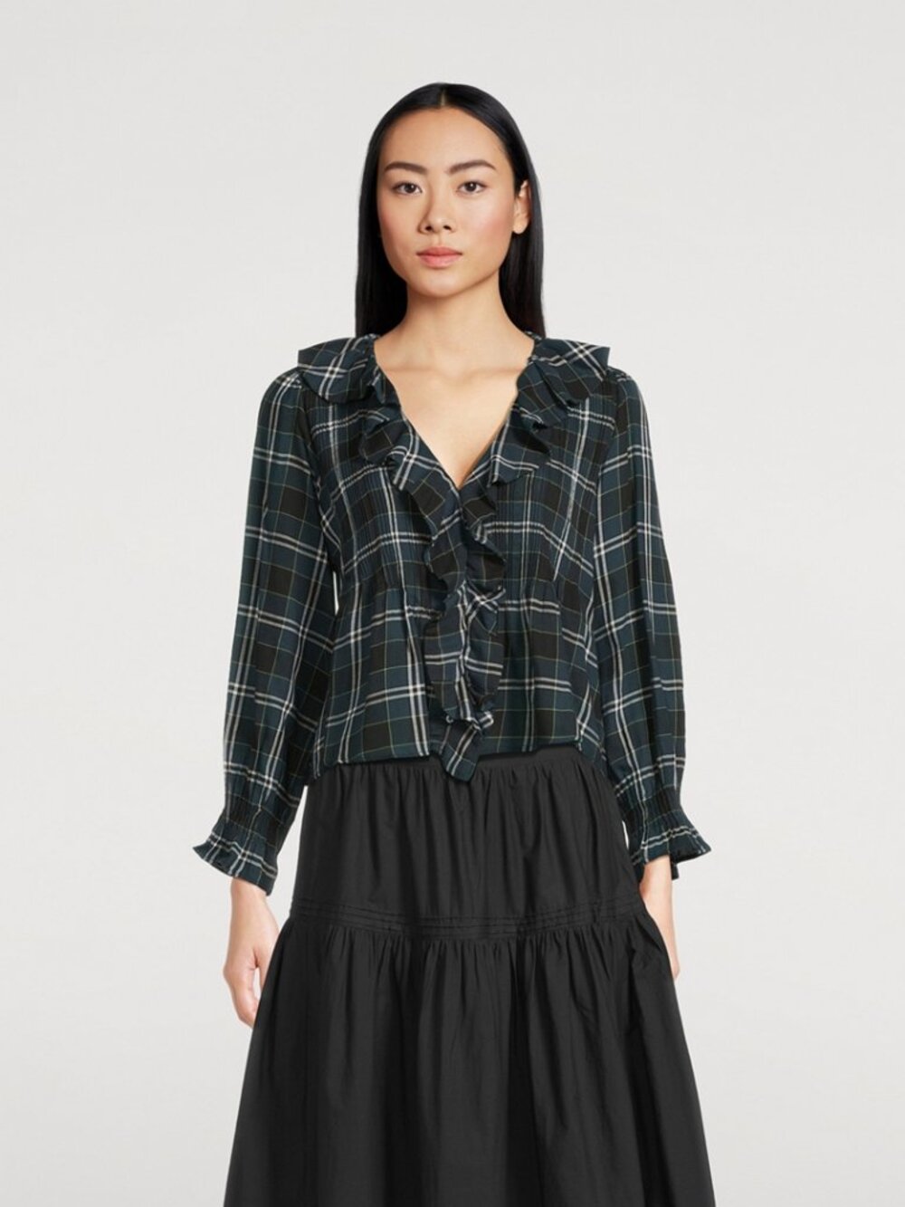 Doen Hardy Top in Amble Plaid - XXL